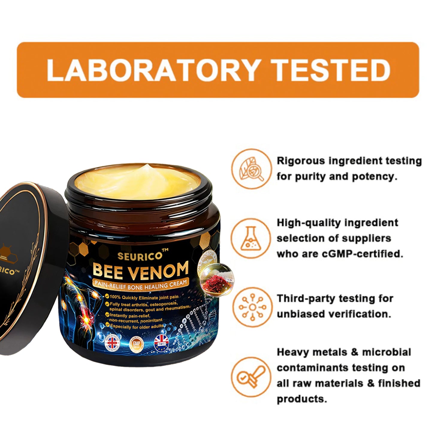 ✅Official Store: Honeybee-Venom Pain-Relief Bone Healing Cream👨‍⚕️Health Canada Professional Certification(Reducing joint swelling, pain, stiffness, redness, warmth, soreness, and joint fatigue)