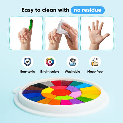 🌟Funny finger painting kit ~ Vibrant Colors, Mess-Free Fun