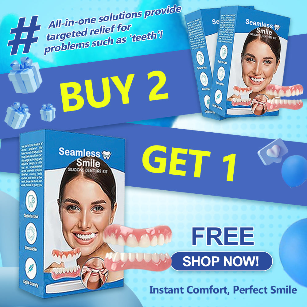 ⚡🔥Limited Time Only: Get 50% Off Now!🎁 [Official Brand Store] Seamless Smile Silicone Denture Kit