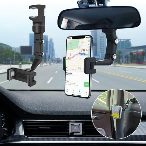 🔥 Hot Sale - 48% OFF🔥Putcom 360° Car Rearview Mirror Mount Stand Holder for Cell Phone