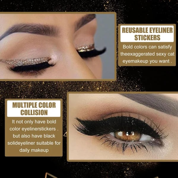 Buy 1 Get 1 Free(2 pcs)🔥2023 New Reusable Eyeliner And Eyelash Stickers