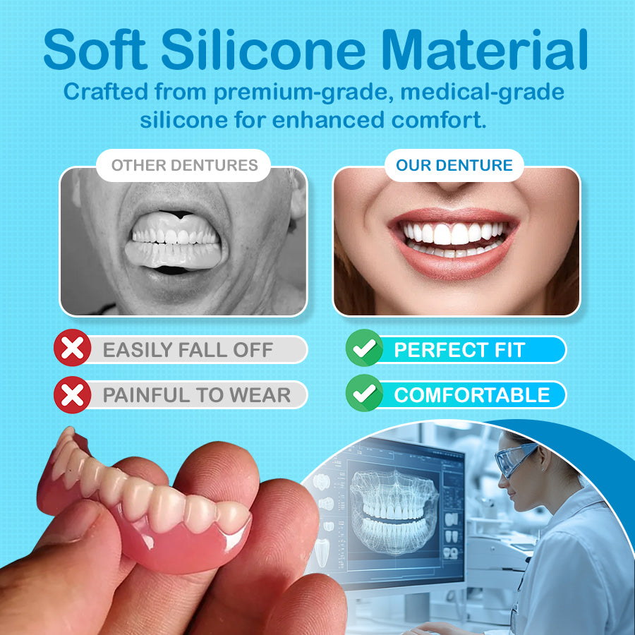 ⚡🔥Limited Time Only: Get 50% Off Now!🎁 [Official Brand Store] Seamless Smile Silicone Denture Kit