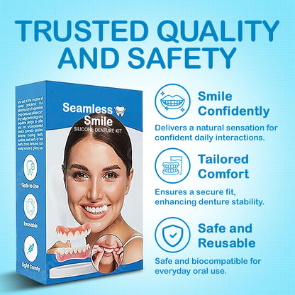 ⚡🔥Limited Time Only: Get 50% Off Now!🎁 [Official Brand Store] Seamless Smile Silicone Denture Kit